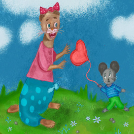 Открытка с сердечком