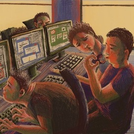 Офис, полдень