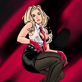 Пин-ап открытка к альбому "Turbo" группы Judas Priest