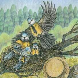 Иллюстрация к сказке "Умный Грач"