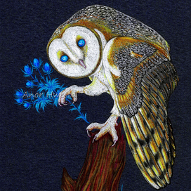 Сипуха с синеголовником