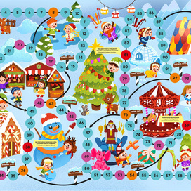 Игровое поле. Виммельбух. Настольная игра для детей