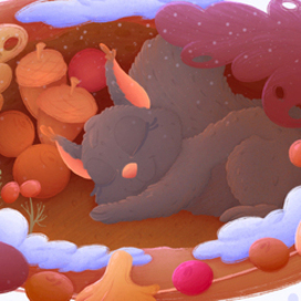 Зима у белочки