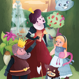 Алиса в стране чудес. Глава 8 «Королевский крокет»