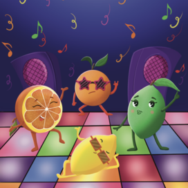 Иллюстрация для упаковки чая. Кислый движ