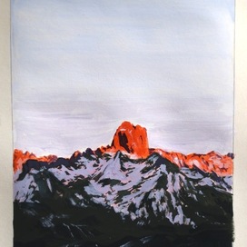 Alps. gouache drawing