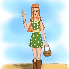 Персонаж Приветливая девушка