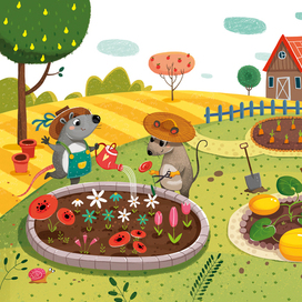 Мышки в саду