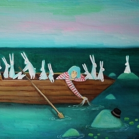 Зайцы в лодке