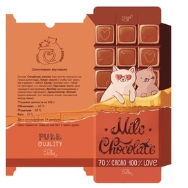 Подарочная упаковка шоколада на День святого Валентина