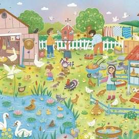 Иллюстрация к виммельбуху "Ферма"