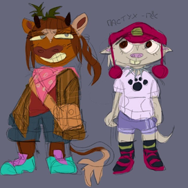 Anthro characters concept for a children's cartoon