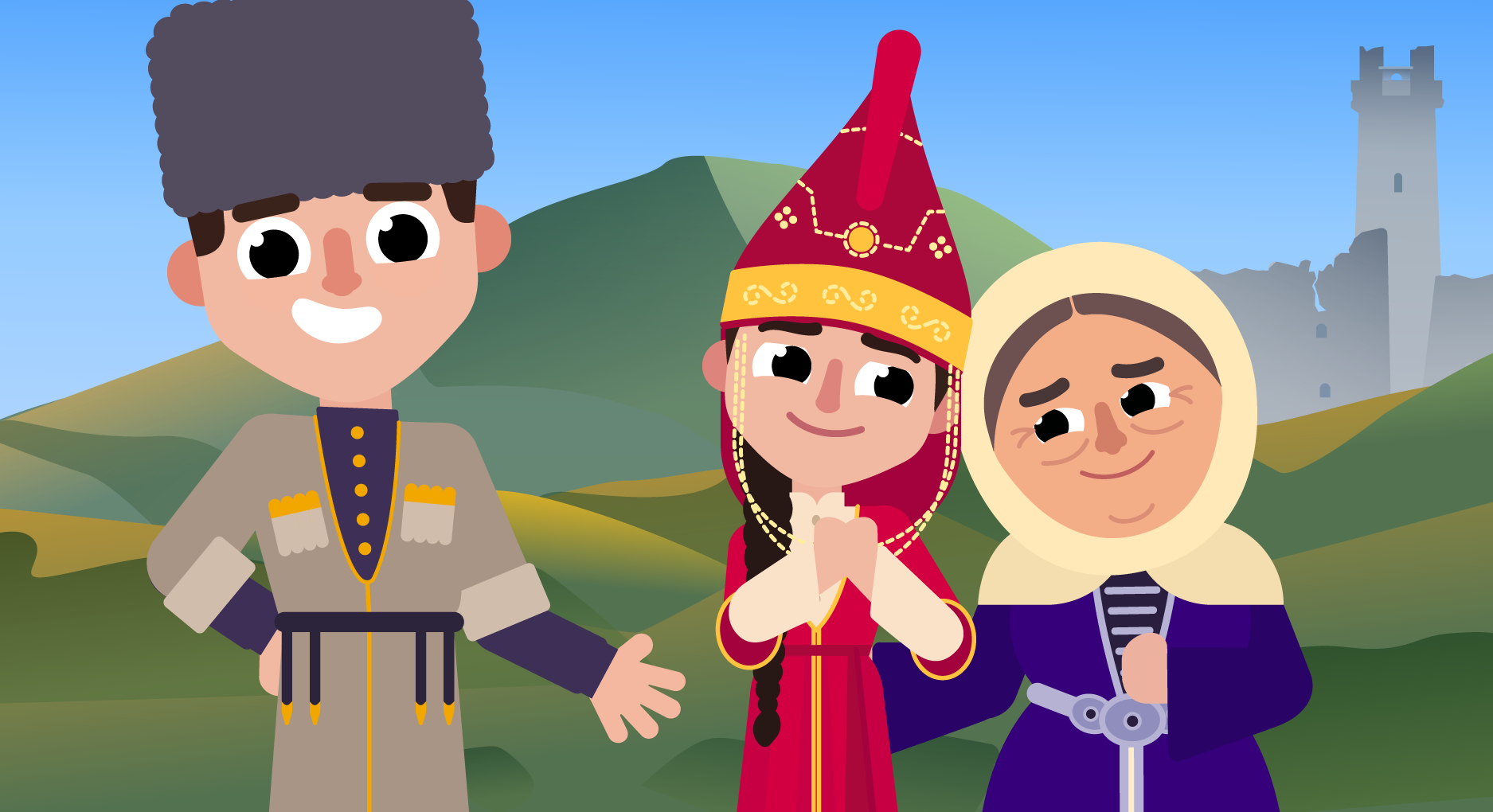 Персонажи для курса Ингушского. Родной язык