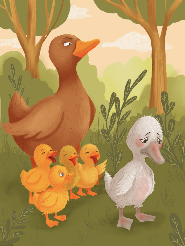 Иллюстрация к сказке Гадкий утёнок
