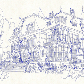 Карточка локации. Поместье Фарэна в запустении. Лайн.