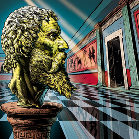 Зал с зеркальным полом