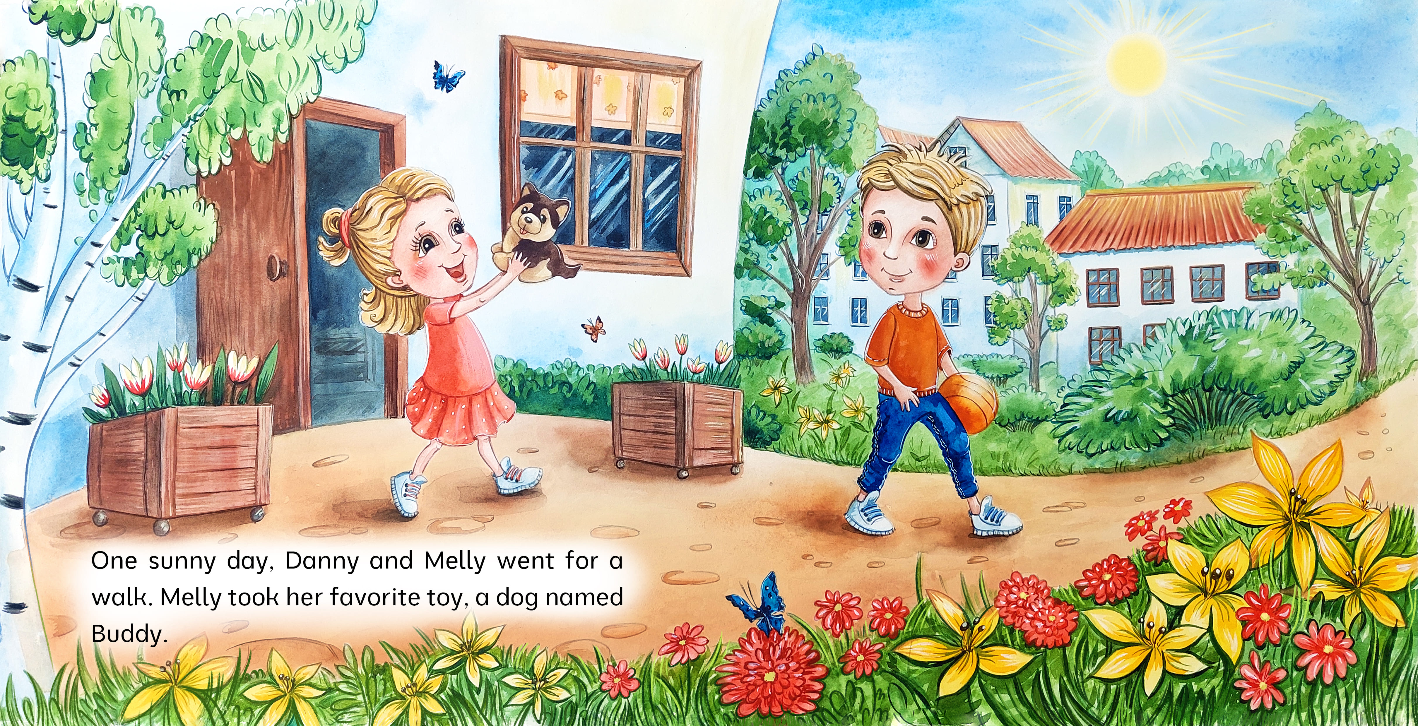 Денни и Мелли вышли на прогулку