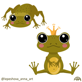 "The Frog Princess. A Little Fairy Tale." The main character.