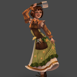 Персонаж-полурослик, концепт арт