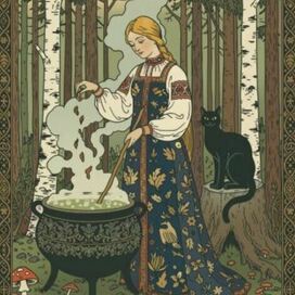 славянская этикетка По билибину