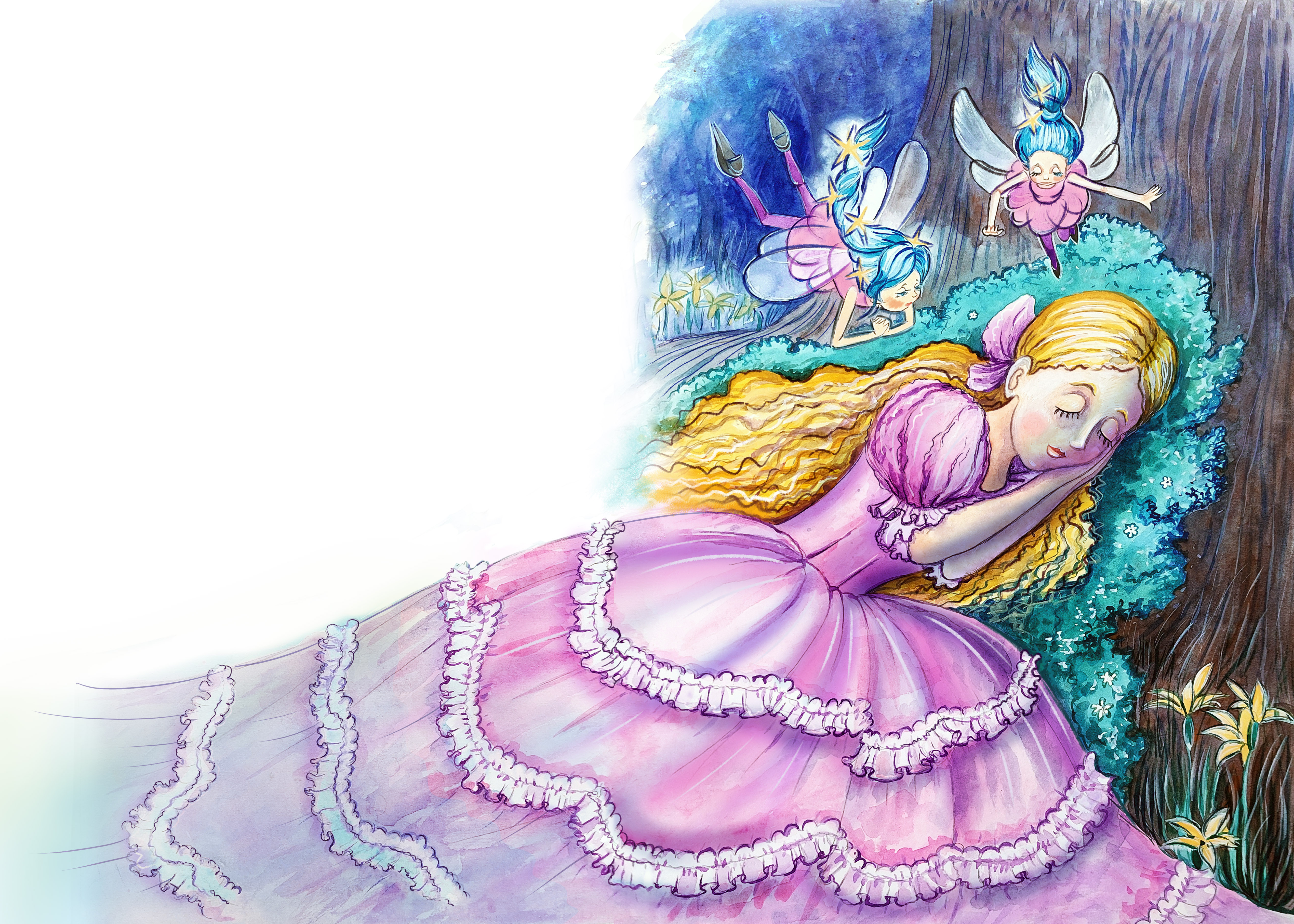 Принцесса Мари спит в волшебном лесу