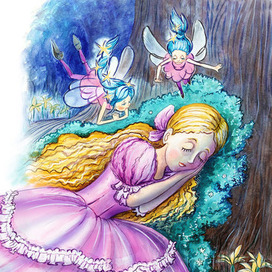 Принцесса Мари спит в волшебном лесу