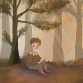 Чтение в лесу