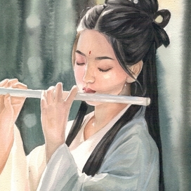 девушка с флейтой 