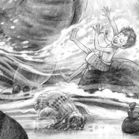 Иллюстрация для книги про водяного дракона