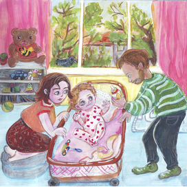 В детской комнате. Иллюстрация для 3-го конкурса издательства «Инопланетянин»