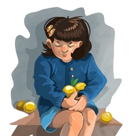 Девочка с лимонами