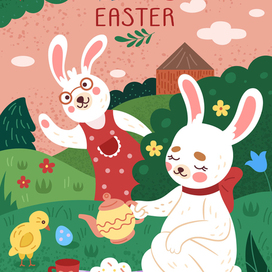 Пасхальное чаепитие в лесу