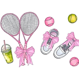  Watercolor set of sports and spring