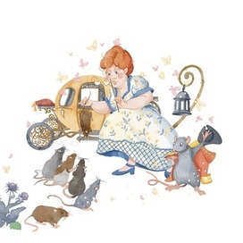 Разворотная иллюстрация к Золушке