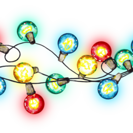 Colored retro garland Seamless border