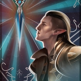 Fanart dragon age. Portrait of Solas