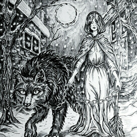 La Befana wandering through the night