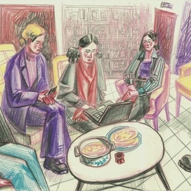 book club meeting on Maslenitsa