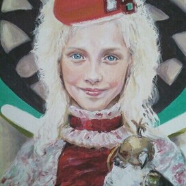 A girl with a hunting falcon