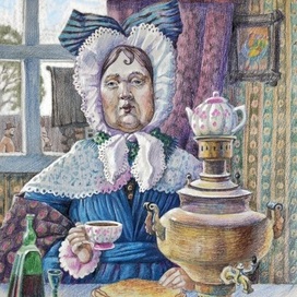 Illustration for N.Gogol's poem "Dead Souls"