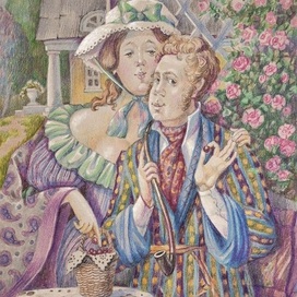 Illustration for N.Gogol's poem "Dead Souls "