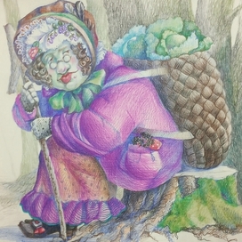 Illustration for Andesen's fairy tale " The  Tinderbox"