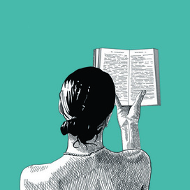 Girl with book