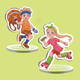 Player's characters for a board game