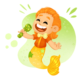 Young Merman Musician