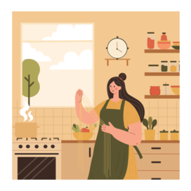 Spaghetti in the kitchen