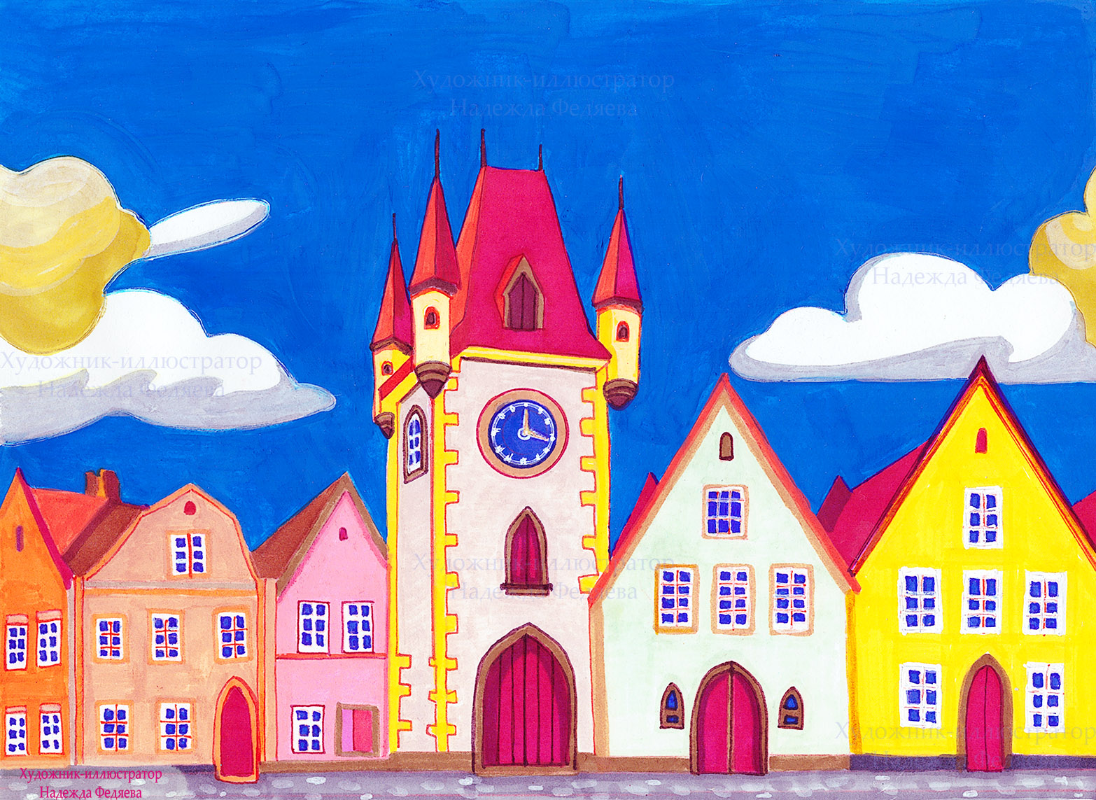 Clock tower in the city
