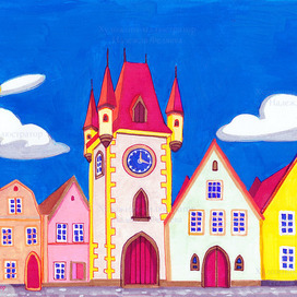 Clock tower in the city