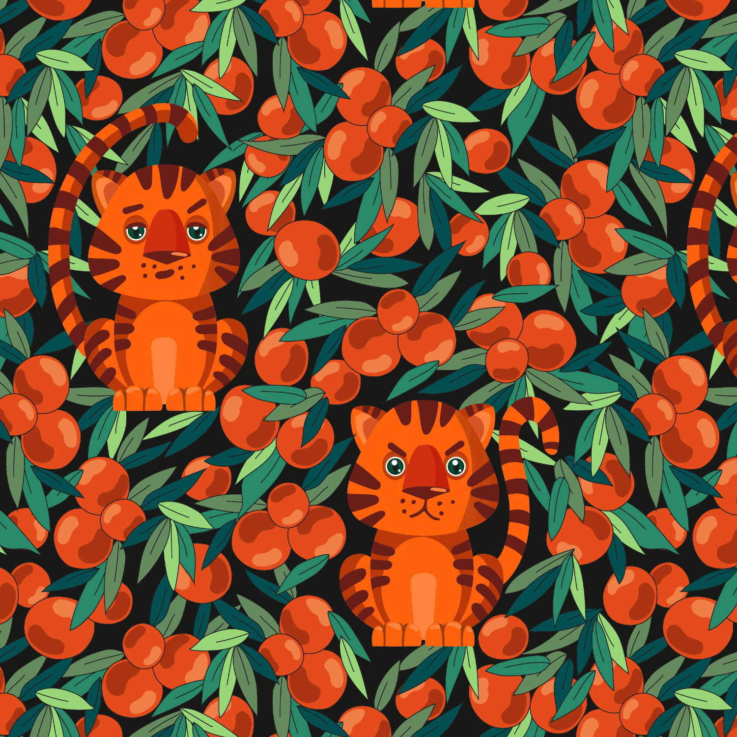 Tigers and oranges.