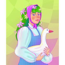 Girl with a Goose